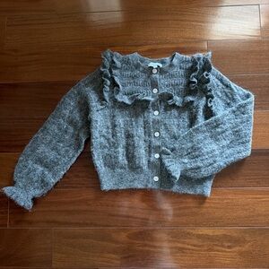 & Other Stories Charcoal Button-Up Sweater